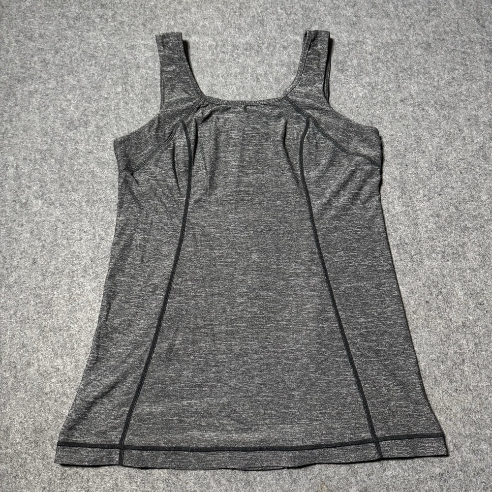 Lululemon Women's Run Free Dash‎ Ruffle Tank Top Heathered Gray Size 8 Athletic - Picture 2 of 7